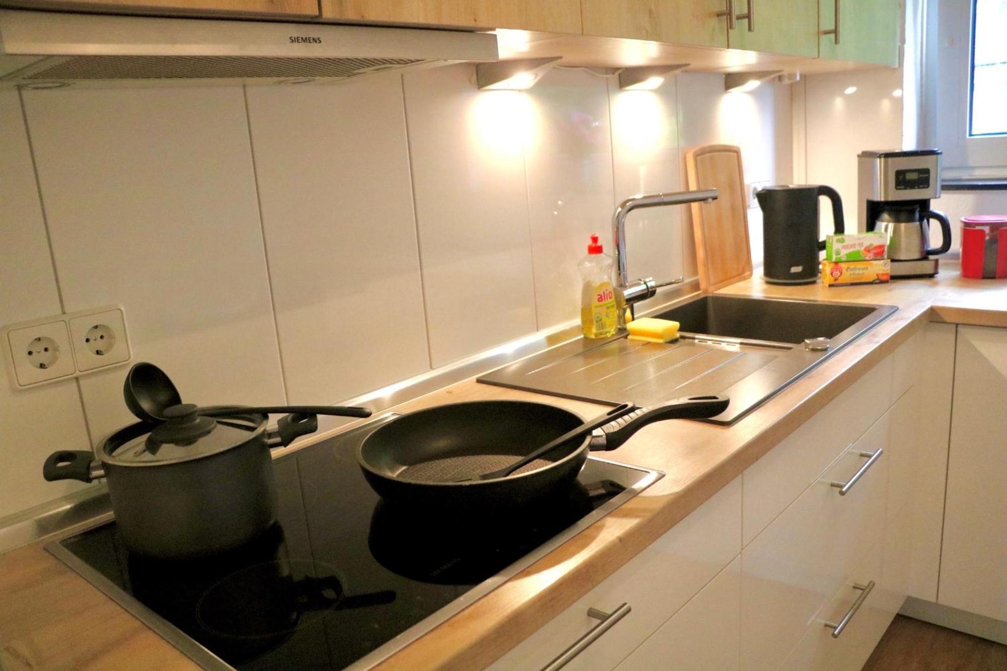 Ecocube Apartment2 Meppen14, Balkon, Kueche, Waschmaschine מראה חיצוני תמונה